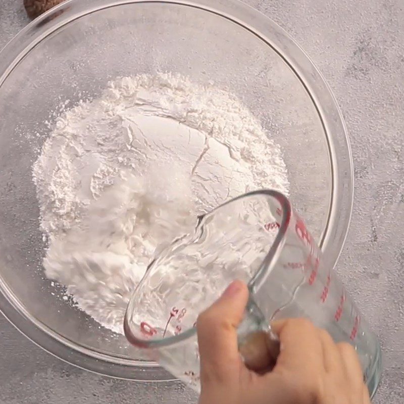 Step 2 Mix the dough for Savory Meat-Filled Glutinous Rice Balls