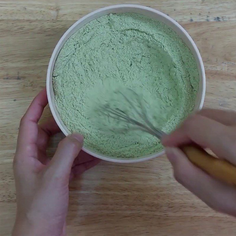 Step 1 Mix dry ingredients Green Tea Biscotti