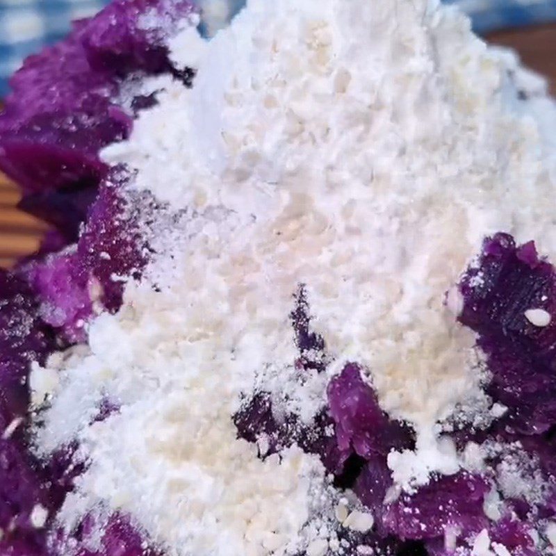 Step 2 Mix the Dough and Shape the Cake Fried Sweet Potato Cake (Recipe shared from TikTok Cooking with TasteVN)