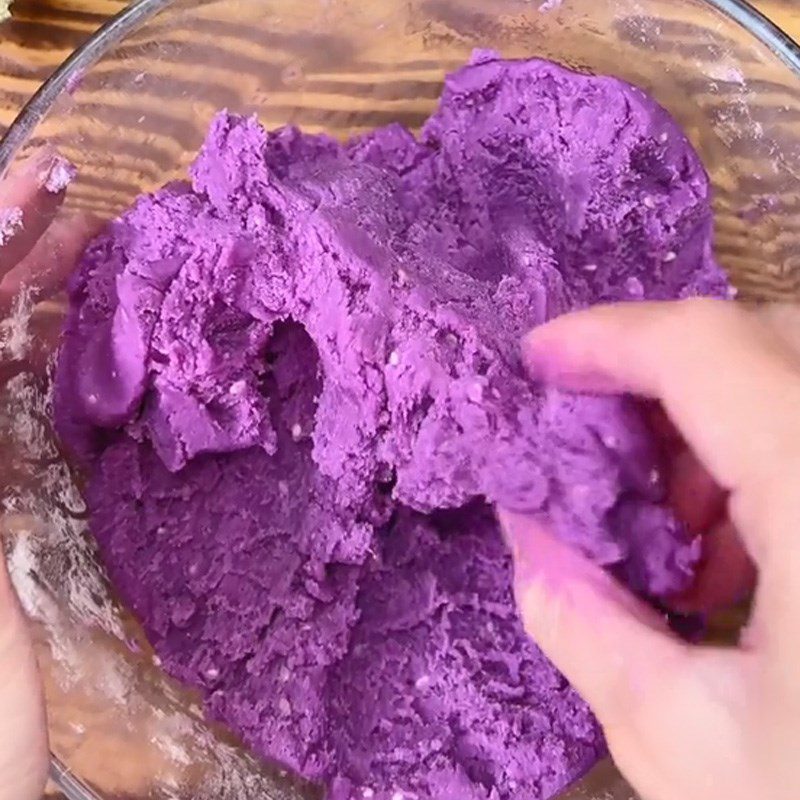 Step 2 Mix the dough and shape the Fried Sweet Potato Cake (Recipe shared from TikTok Cook with TasteVN)