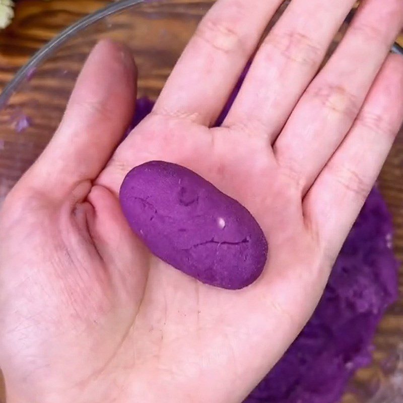 Step 2 Mix the dough and shape the Fried Sweet Potato Cake (Recipe shared from TikTok Cook with TasteVN)