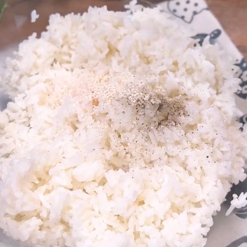 Step 3 Mix the rice Fried shiitake mushroom rice