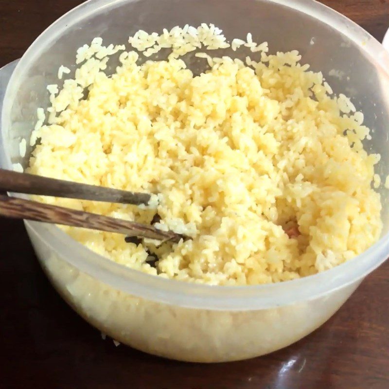 Step 2 Mix rice Fried rice using an air fryer