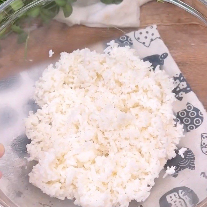 Step 3 Mix the rice Fried shiitake mushroom rice