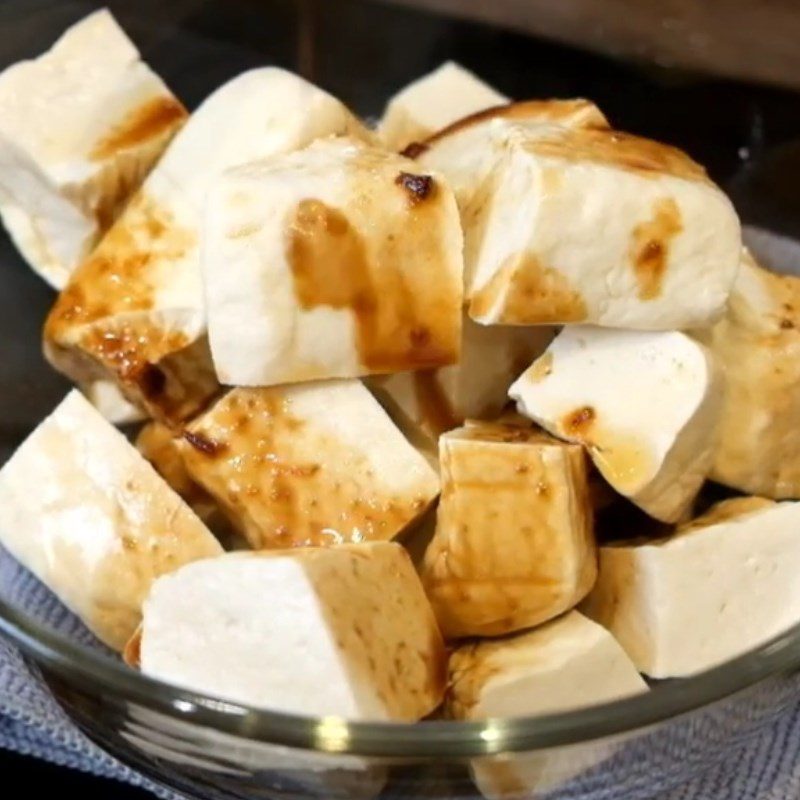 Step 2 Mixing Tofu Fried Tofu with an Air Fryer