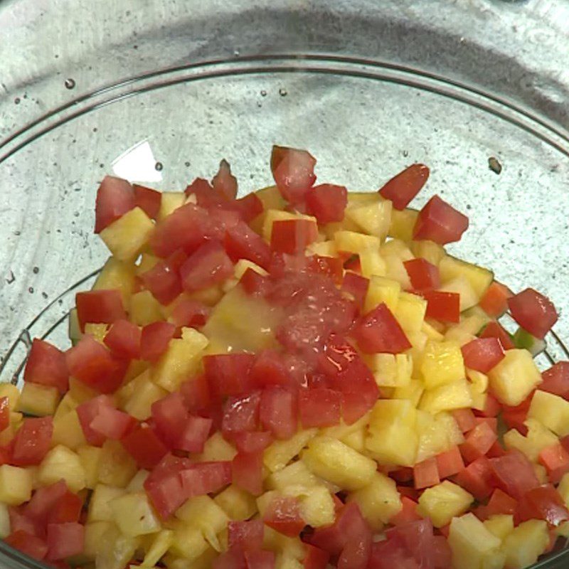 Step 3 Mix the salad for Pineapple Salad