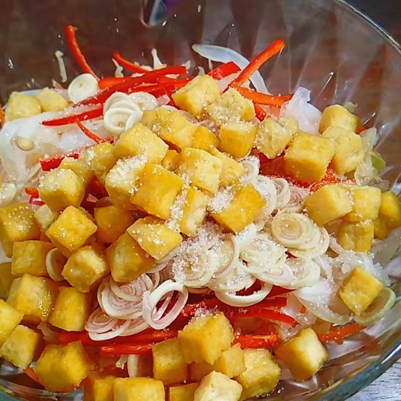 Step 4 Mixing salad Vegetarian cabbage and carrot salad