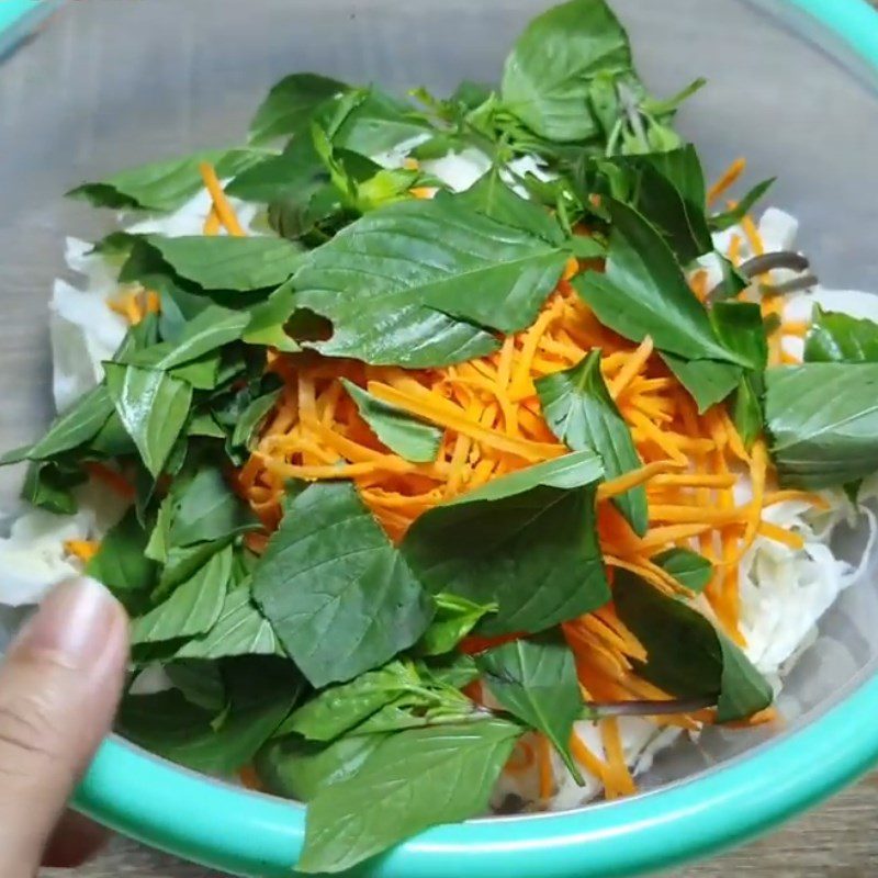 Step 4 Mix Salad Cabbage Carrot Vegetarian Ribs