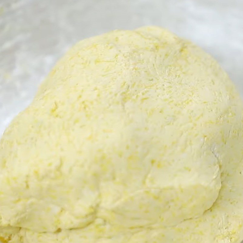 Step 2 Mix the pumpkin flour and pandan leaf flour Chrysanthemum Pudding with Sago and Coconut Milk