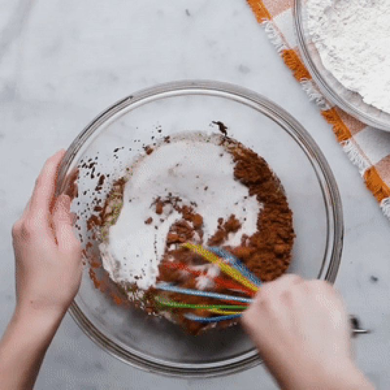 Step 2 Mix the cacao powder mixture Chocolate Cacao Cake