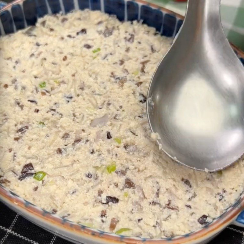 Step 3 Mix ingredients Steamed vegetarian taro sausage