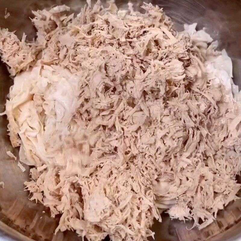 Step 2 Mix the ingredients for Steamed Vegetarian Fish Wrapped in Rice Paper (Recipe shared by Tiktok Green Vegetarian Kitchen)