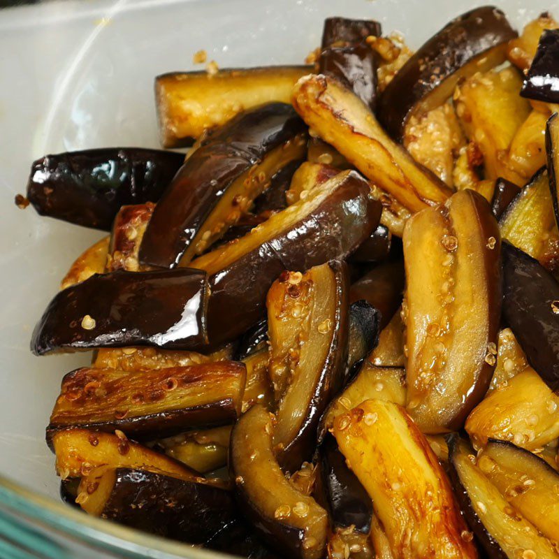 Step 4 Mixing salad Eggplant Bell pepper salad