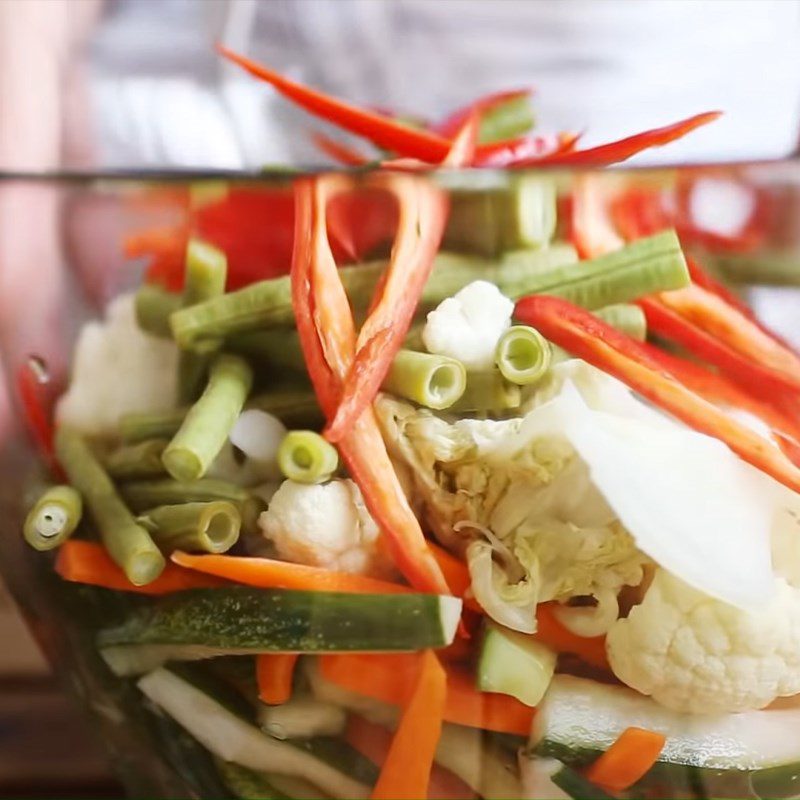 Step 5 Mixing salad Sweet and sour pickled vegetable salad