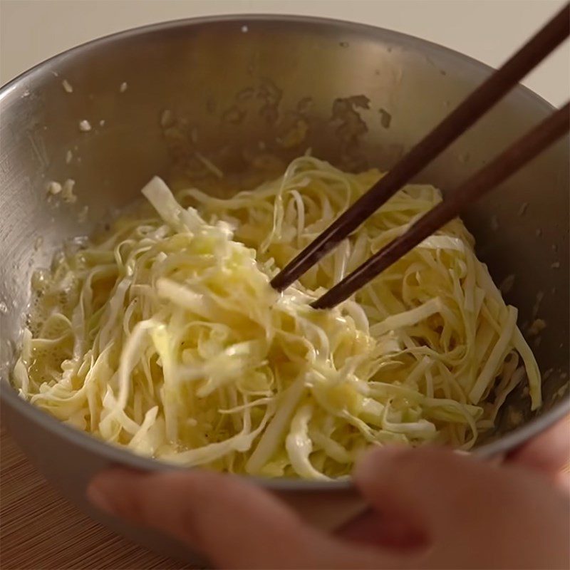 Step 2 Mix the eggs Fried Eggs with Potatoes and Cabbage