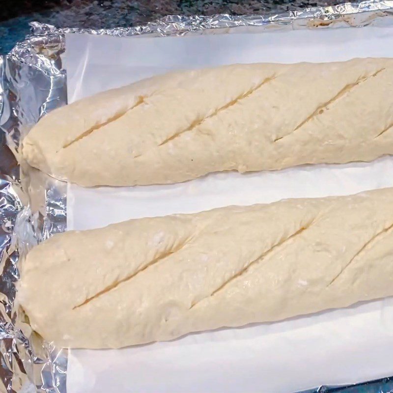 Step 5 Put the dough into the mold and proof the dough for the second time French baguette