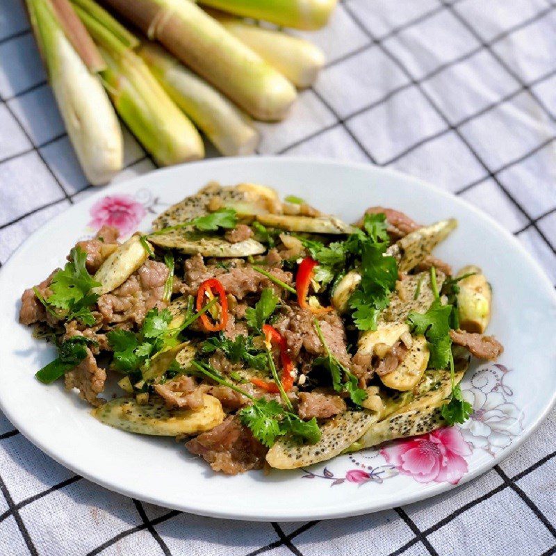 Step 3 Finished Product Stir-fried cu niang with beef