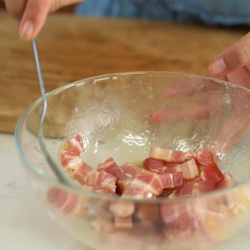 Step 3 Marinating the meat for ramen with pork belly