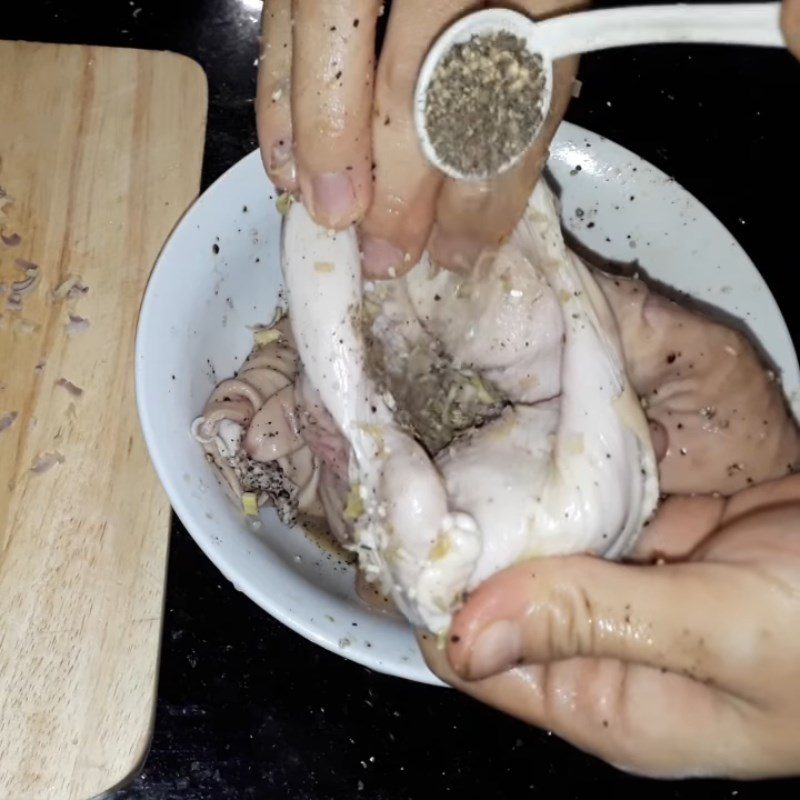 Step 2 Marinate the pork stomach Steamed Pork Stomach with Lemongrass