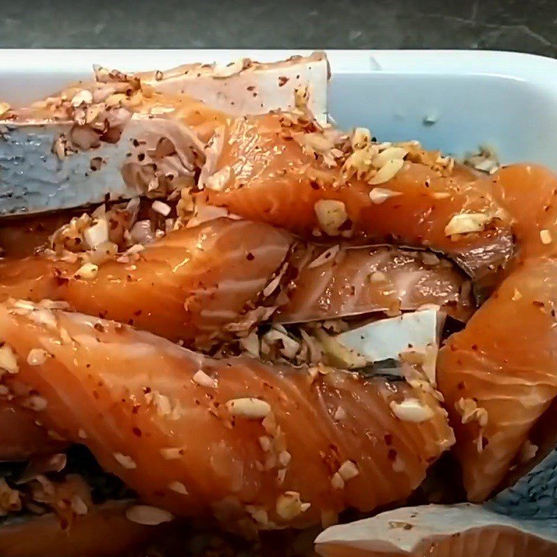 Step 2 Marinate the fish Dried salmon using a dehydrator