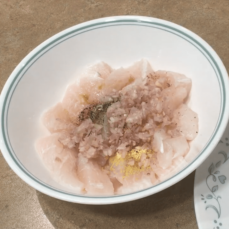 Step 2 Marinate the Fish Steamed Basa Fish with Squash