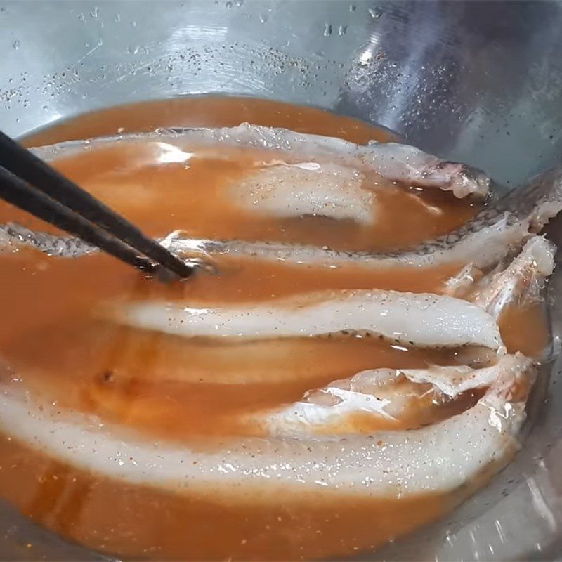 Step 2 Marinate the fish Dried fish