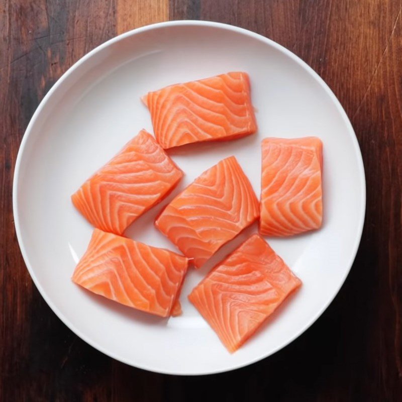 Step 2 Marinate the salmon Salmon curry