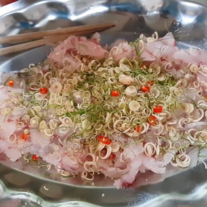 Step 2 Marinate the fish and mix the fish salad Fish salad with striped catfish