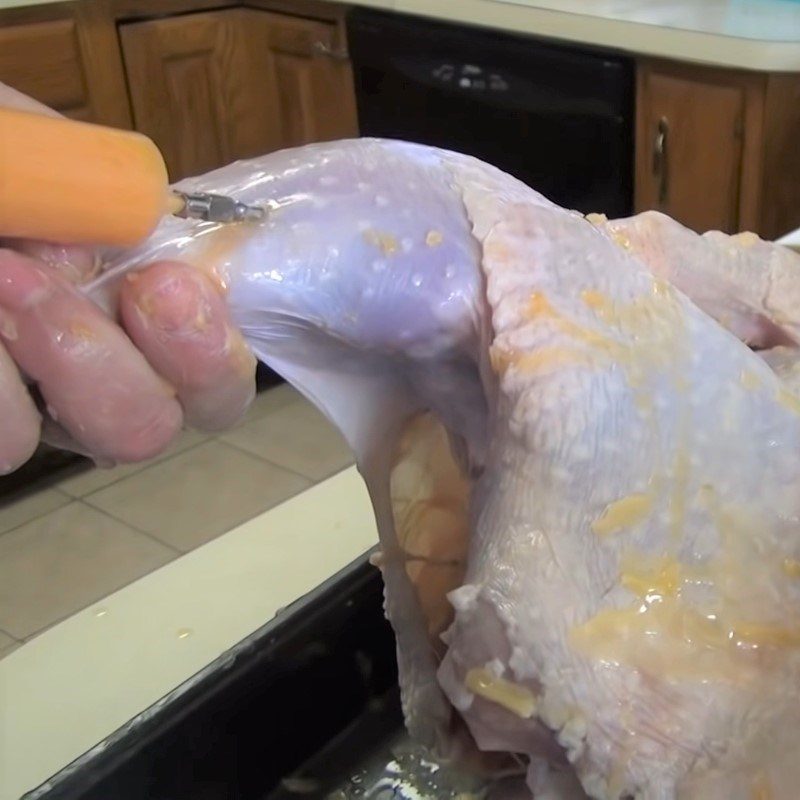 Step 2 Marinating the turkey Crispy fried turkey