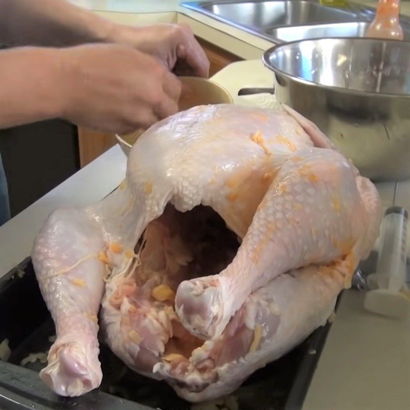 Step 2 Marinating the turkey Crispy fried turkey