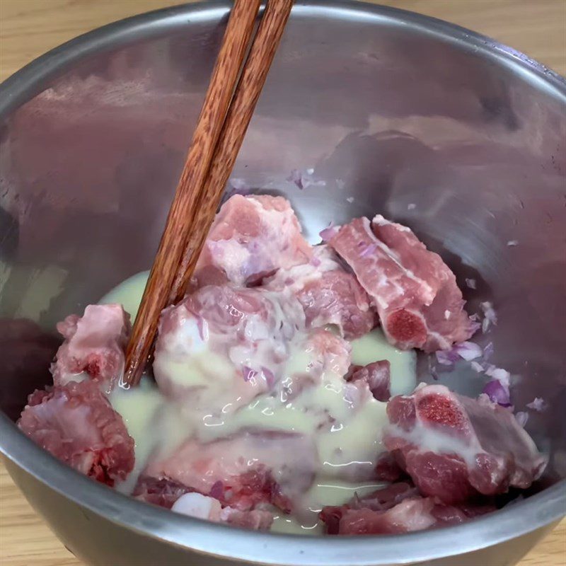Step 2 Marinate the ribs Braised Pork Ribs in Milk