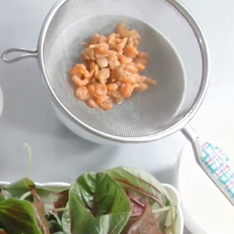 Step 1 Prepare the ingredients for Dried shrimp and amaranth soup