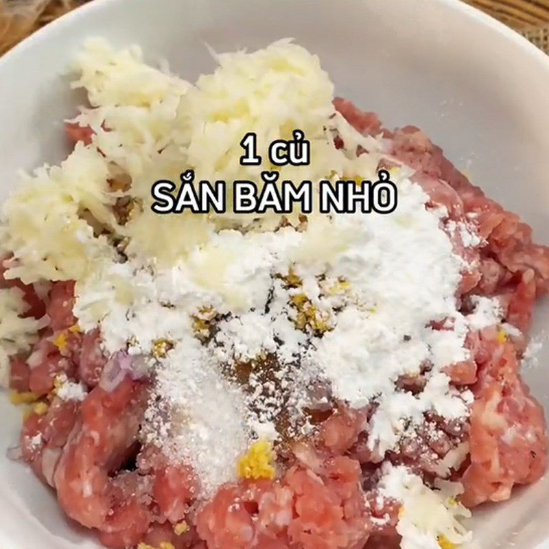 Step 1 Marinating xíu mại Salted Egg Xíu Mại (Recipe shared from TikTok Cooking with TasteVN)