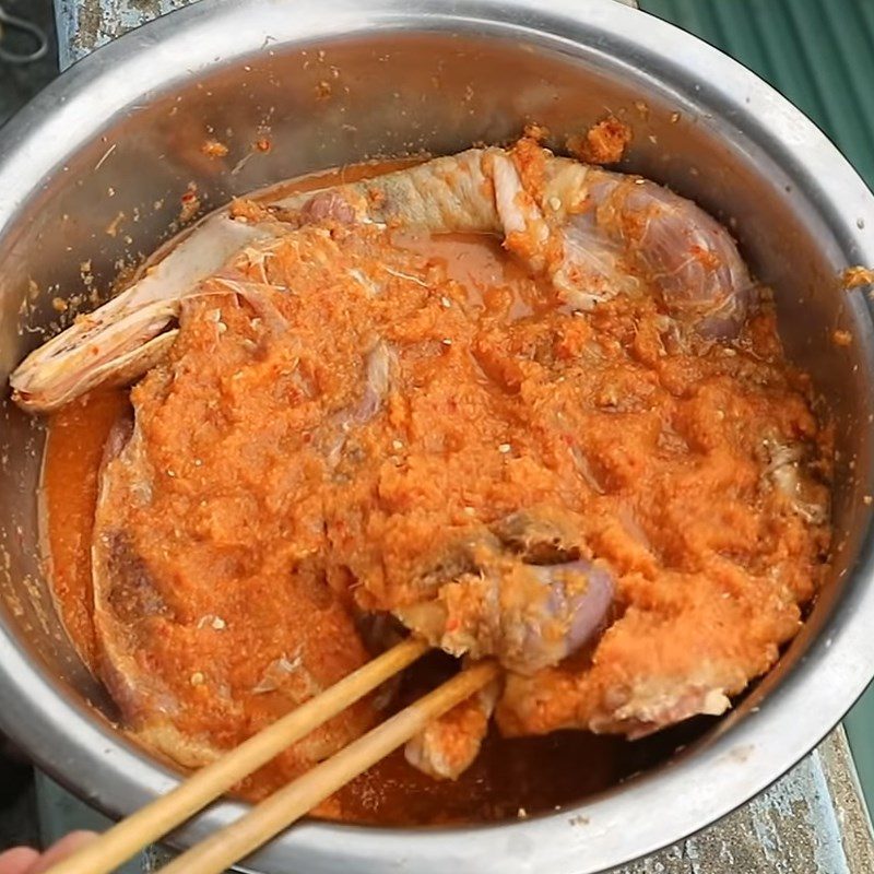 Step 2 Marinating wild duck Grilled wild duck