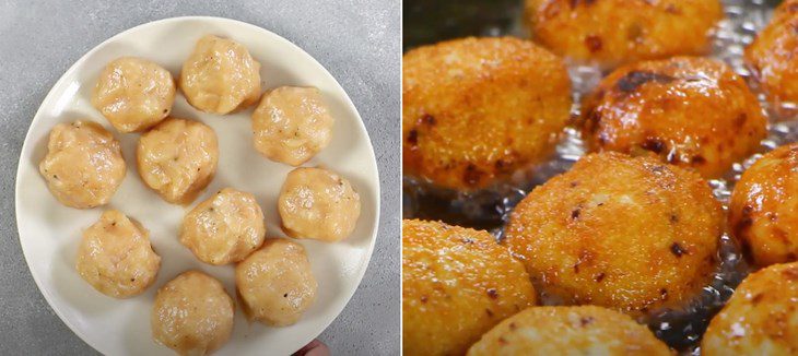 Step 3 Form the chicken meatballs Sweet and sour chicken
