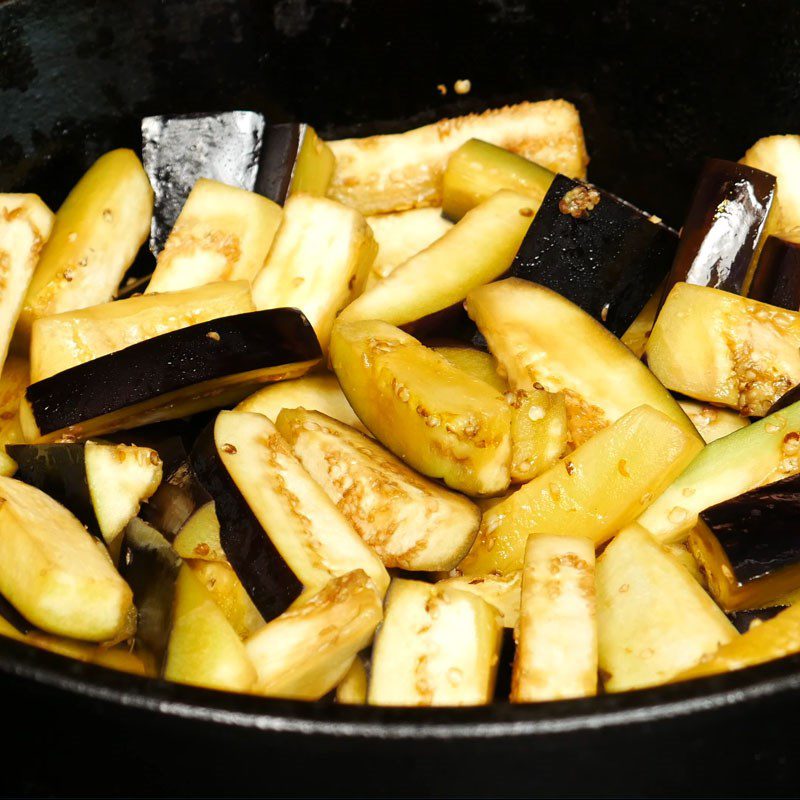 Step 2 Sautéed Eggplant Eggplant Salad with Bell Peppers