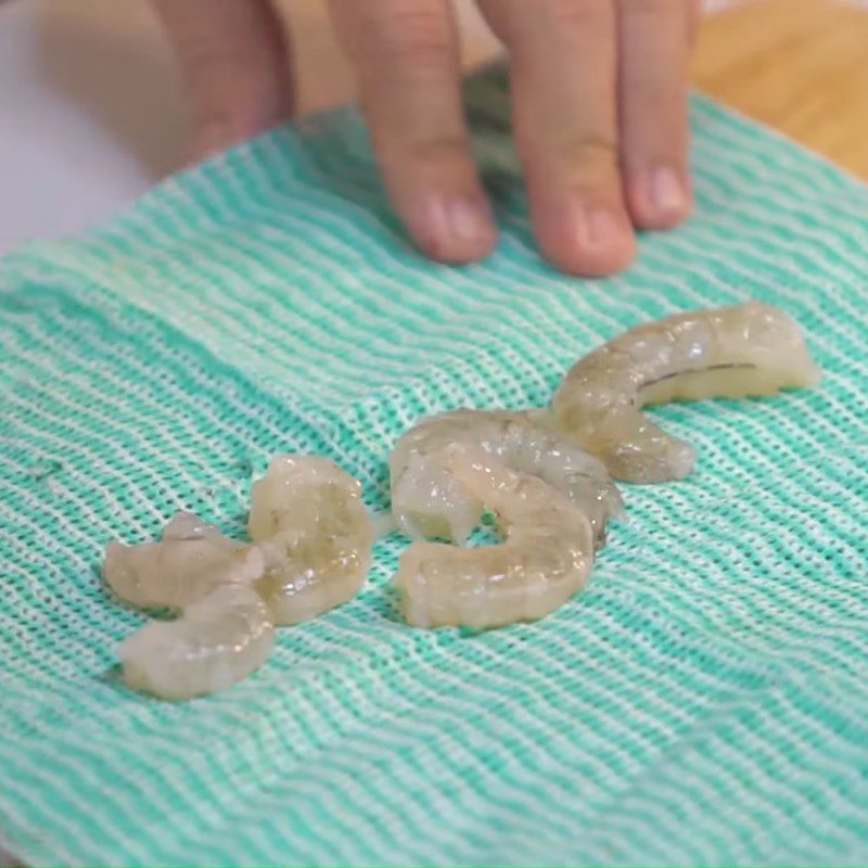 Step 2 Prepare and pound shrimp