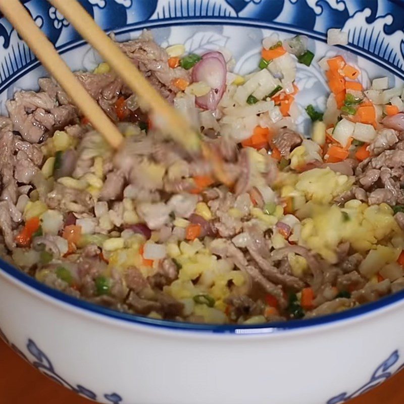 Step 5 Stir-fried filling for Fried Pâté Cake
