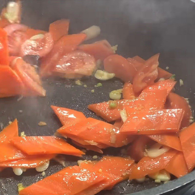 Step 4 Stir-fried eggs with vegetables Stir-fried eggs with vegetables