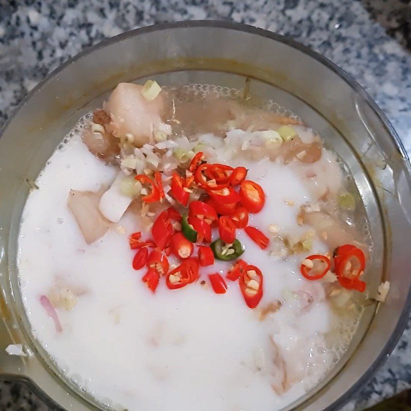 Step 5 Grinding the Ingredients Fish Salad