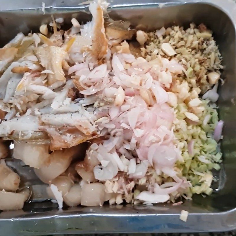 Step 5 Grinding the Ingredients Fish Salad