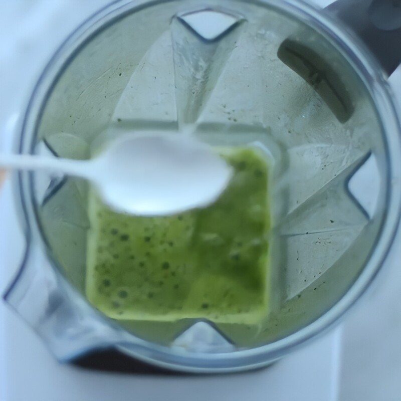 Step 2 Blend coconut matcha Coconut matcha