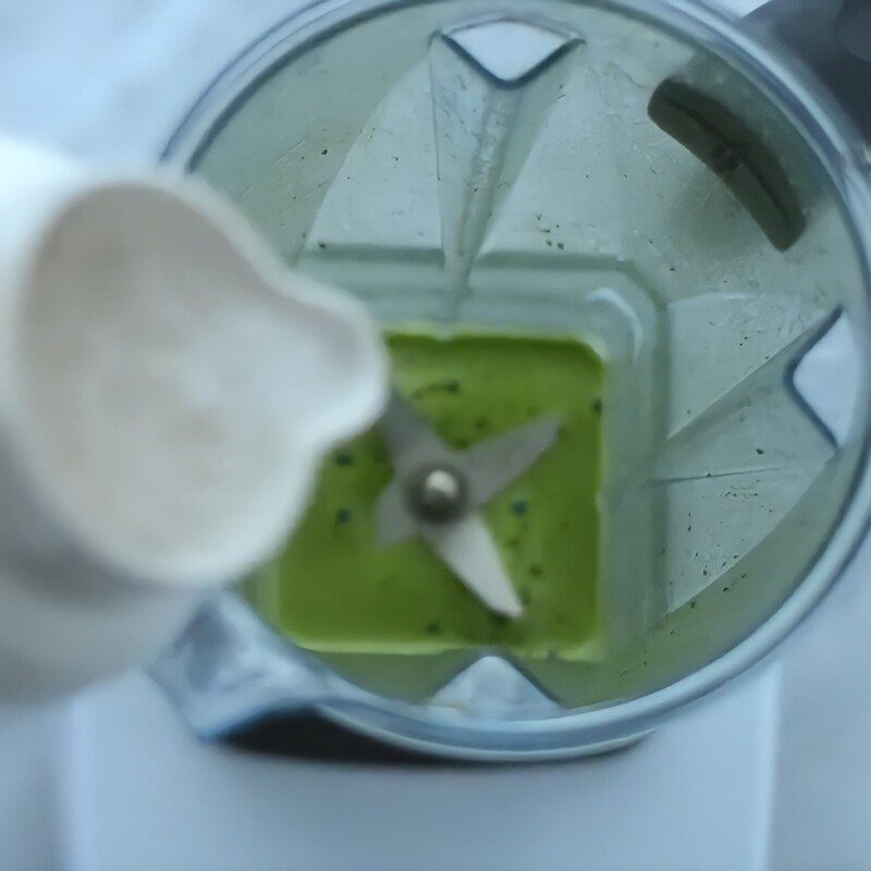 Step 2 Blend coconut matcha Coconut matcha