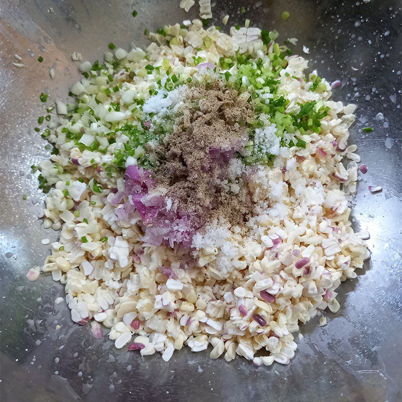 Step 2 Blend the corn for crispy corn fritters