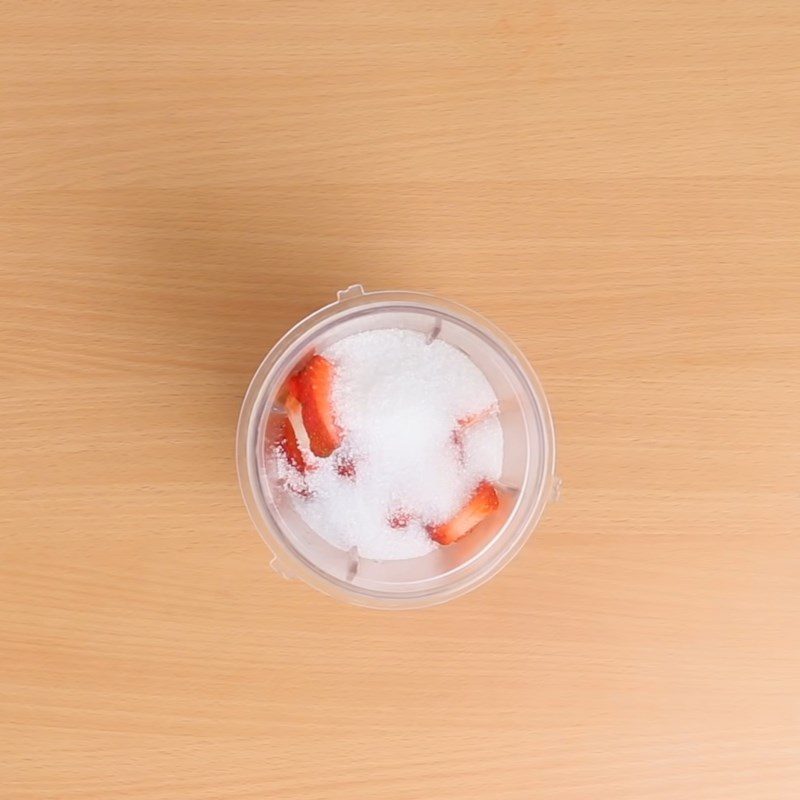 Step 2 Blend the strawberries Strawberry Ice Cream Bars