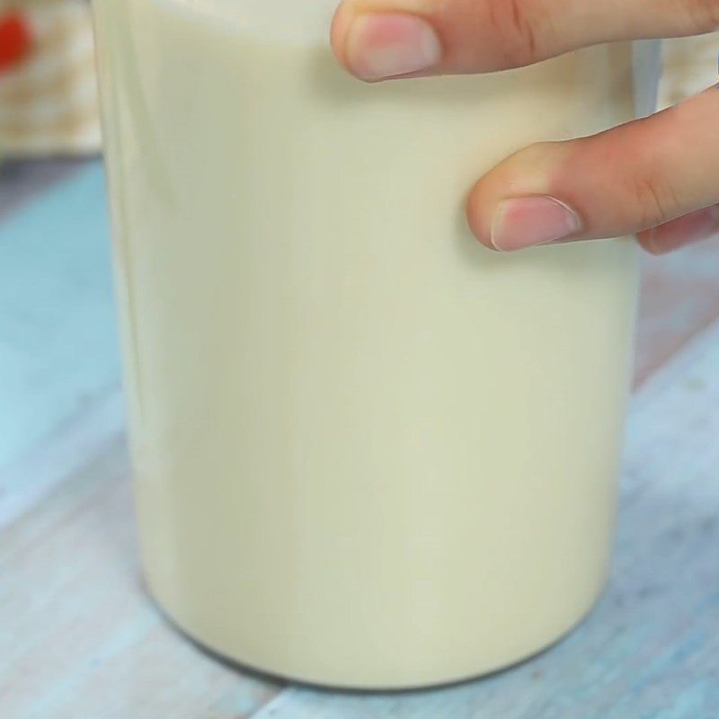 Step 1 Blend durian Durian yogurt jelly