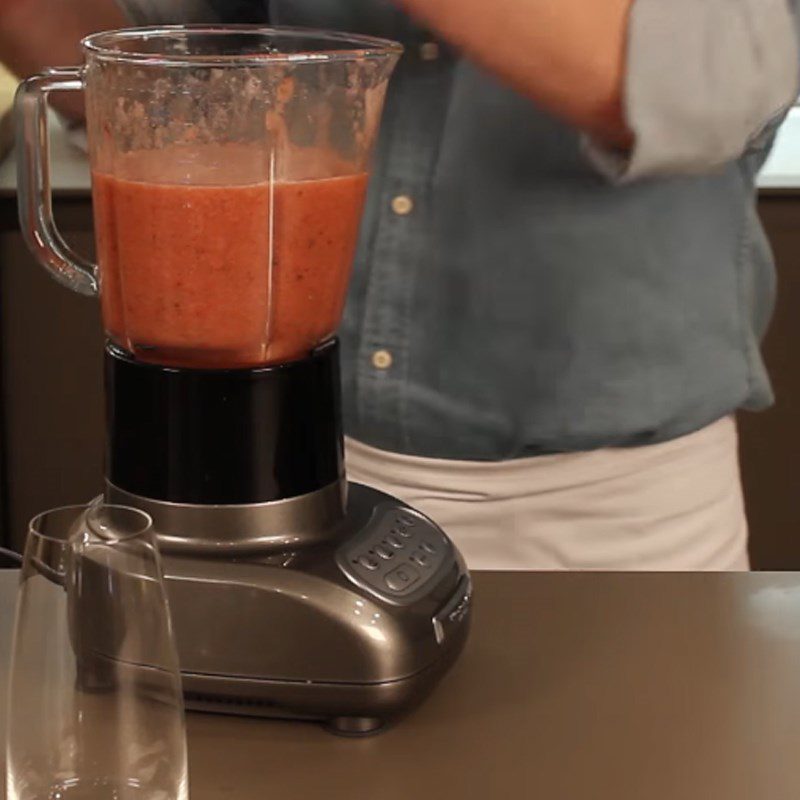 Step 2 Blended smoothie Watermelon Strawberry Smoothie