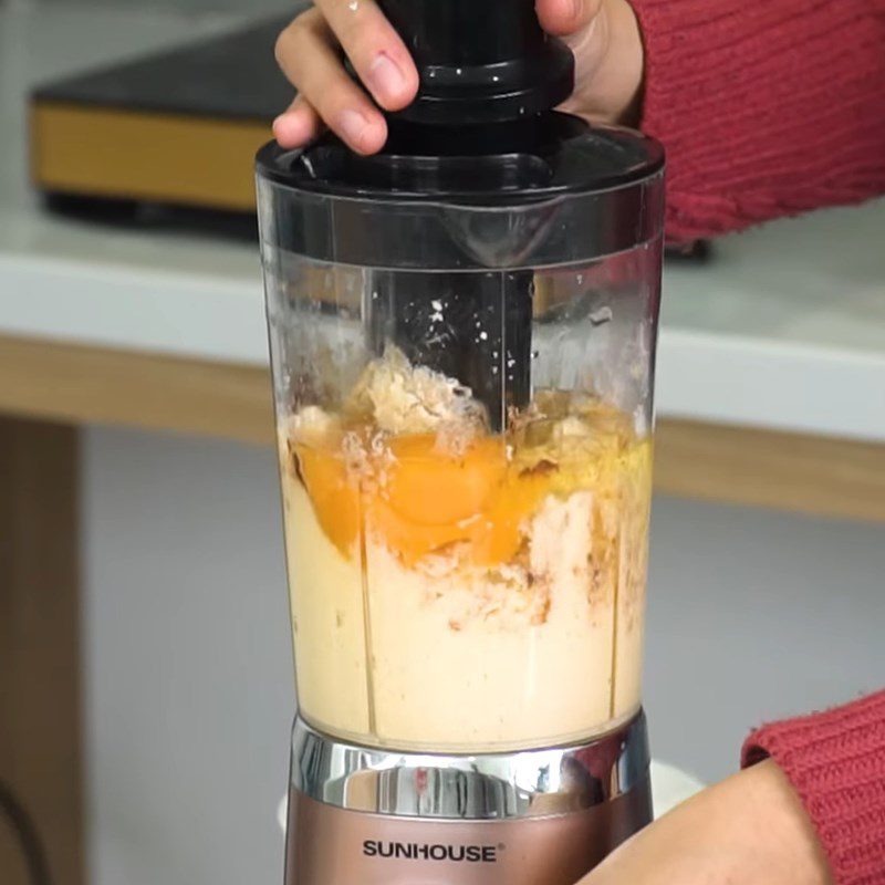 Step 1 Blend all the bread ingredients Keto bread using an air fryer