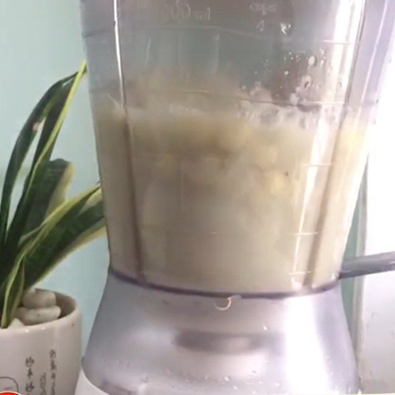 Step 3 Blend and cook taro lotus seed milk Taro lotus seed milk