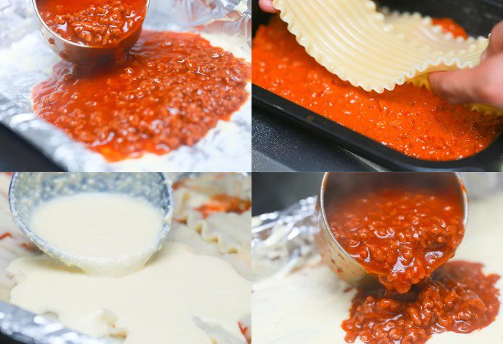 Step 4 Layering the lasagna
